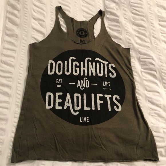 Doughnuts and Deadlifts Tops - Doughnuts and Deadlifts Razorback Tank
